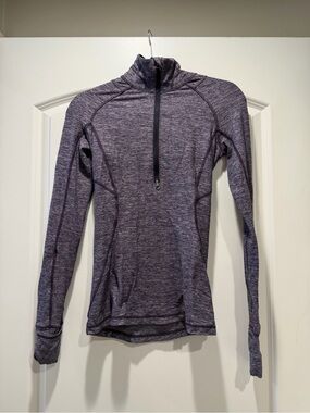 lululemon athletica Heathered Purple Half-Zip Long Sleeve Top